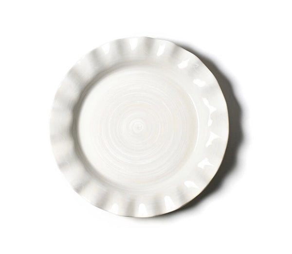 FF Signature White Ruffle Dinner Plate