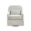 FF Theo Swivel Glider Chair in Ivory/Black